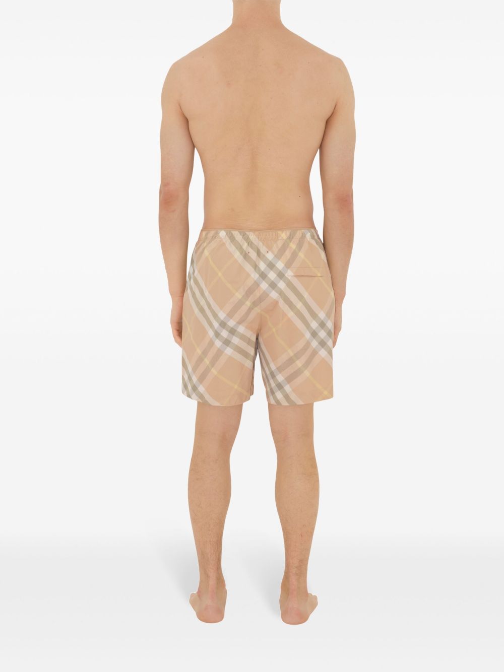 Affordable Burberry checked swim shorts Men