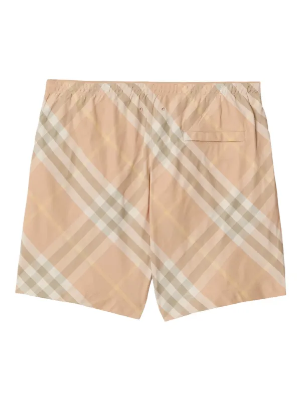 Burberry Short De Bain à Carreaux Tons Neutres FARFETCH MA