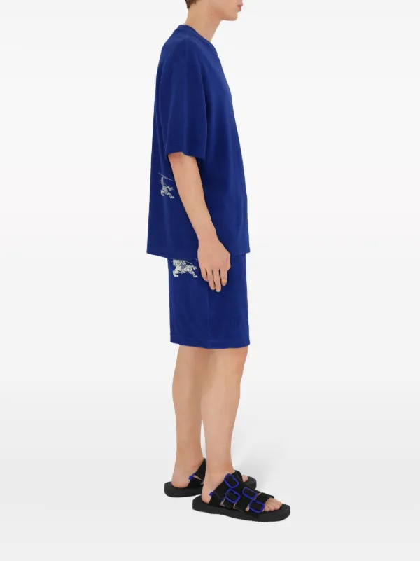 Burberry EKD-print Towelled Shorts | Blue | FARFETCH JO