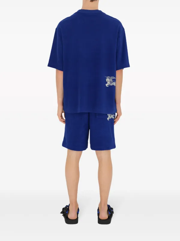 Burberry EKD-print Towelled Shorts | Blue | FARFETCH RO