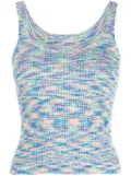 izzue mélange-effect ribbed tank top - Multicolour