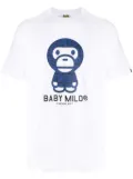 A BATHING APE® Baby Milo-print cotton T-shirt - White