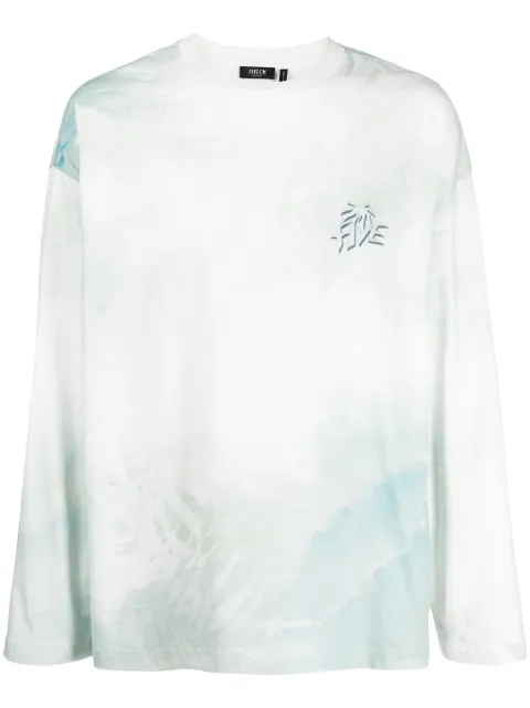 FIVE CM playera manga larga con logo estampado