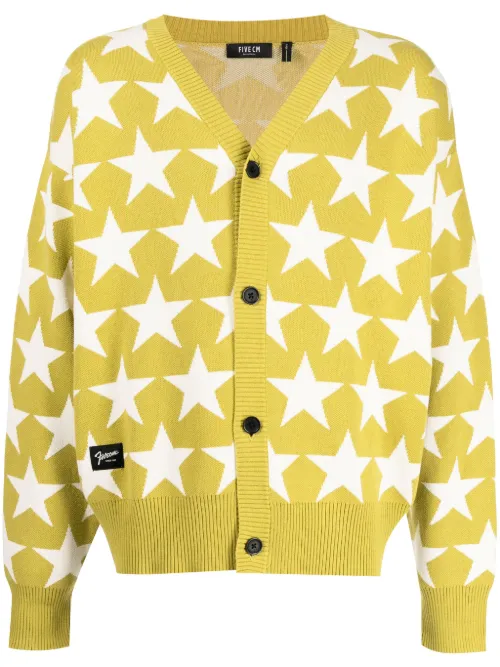 Cardigan à étoiles intarsia - FIVE CM - Modalova