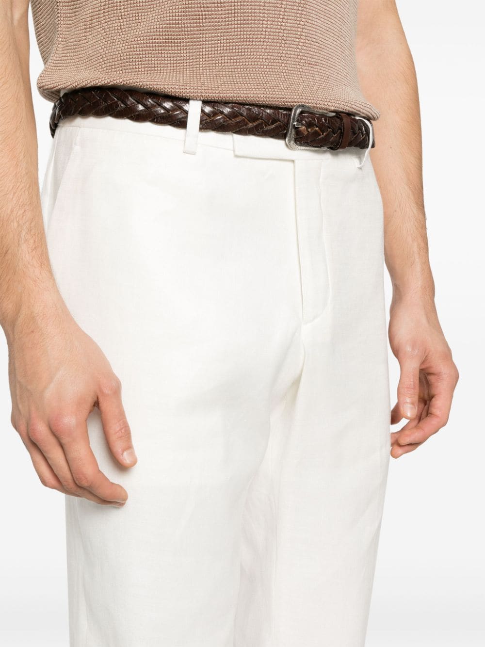 Shop Lardini Slim-fit Chino Trousers In Neutrals