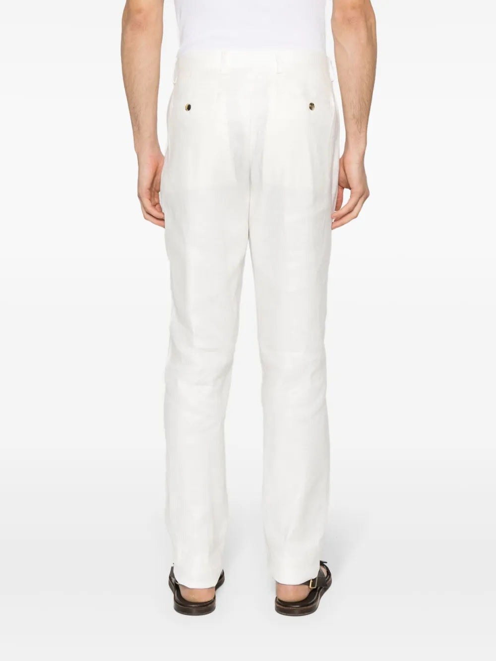 Shop Lardini Slim-fit Chino Trousers In Neutrals