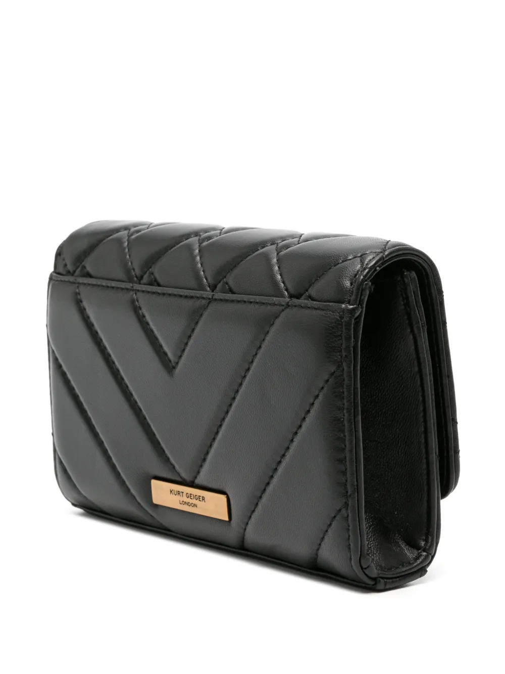 Kurt Geiger London Kensington leren clutch Zwart