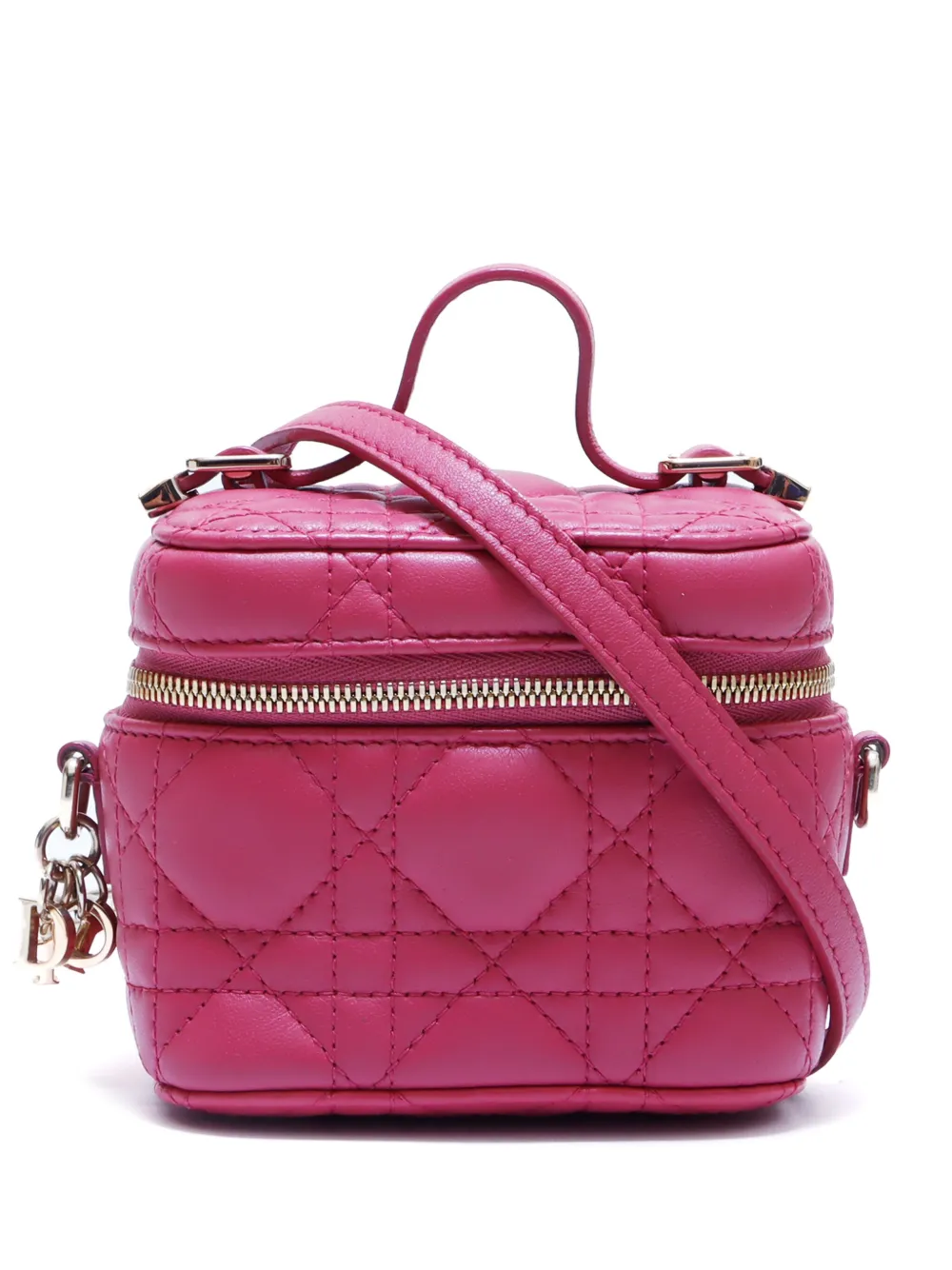 Pre-owned Dior Pre-owened Micro Lady  Vanity Bag In Pink