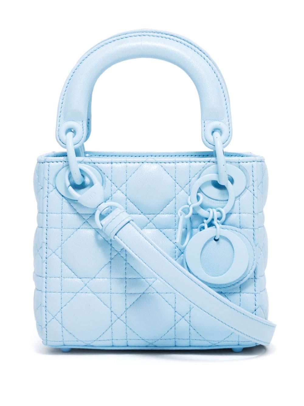 Pre-owned Dior Lady  2way Bag In Blue