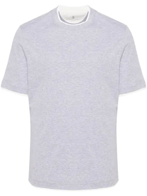 Brunello Cucinelli contrast-trim T-shirt