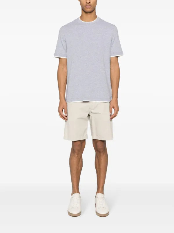 Brunello Cucinelli レイヤードエッジ Tシャツ | グレー | FARFETCH JP