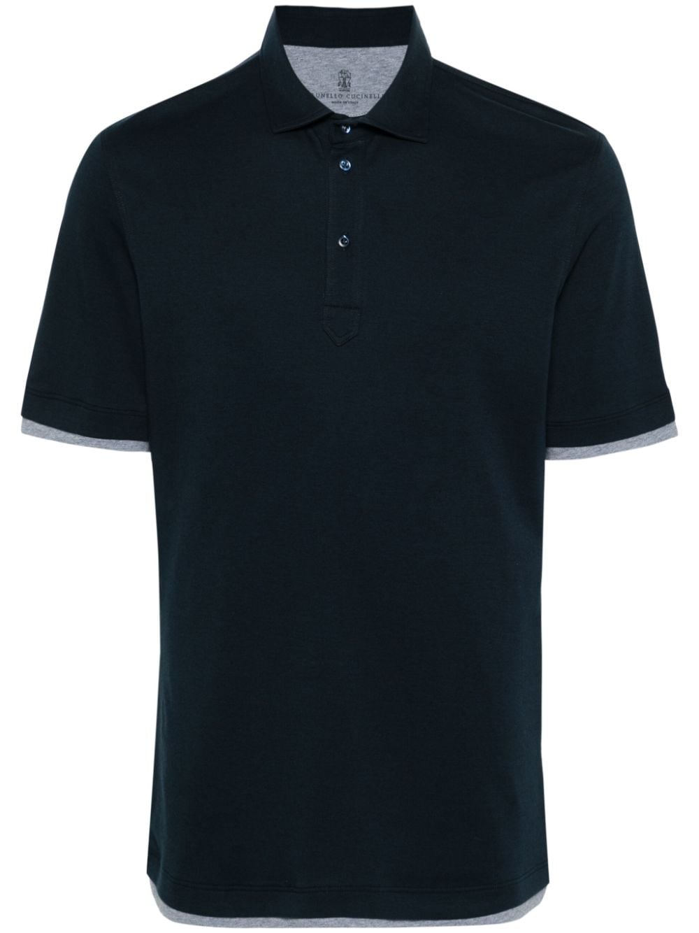 Brunello Cucinelli Gelaagd poloshirt Blauw