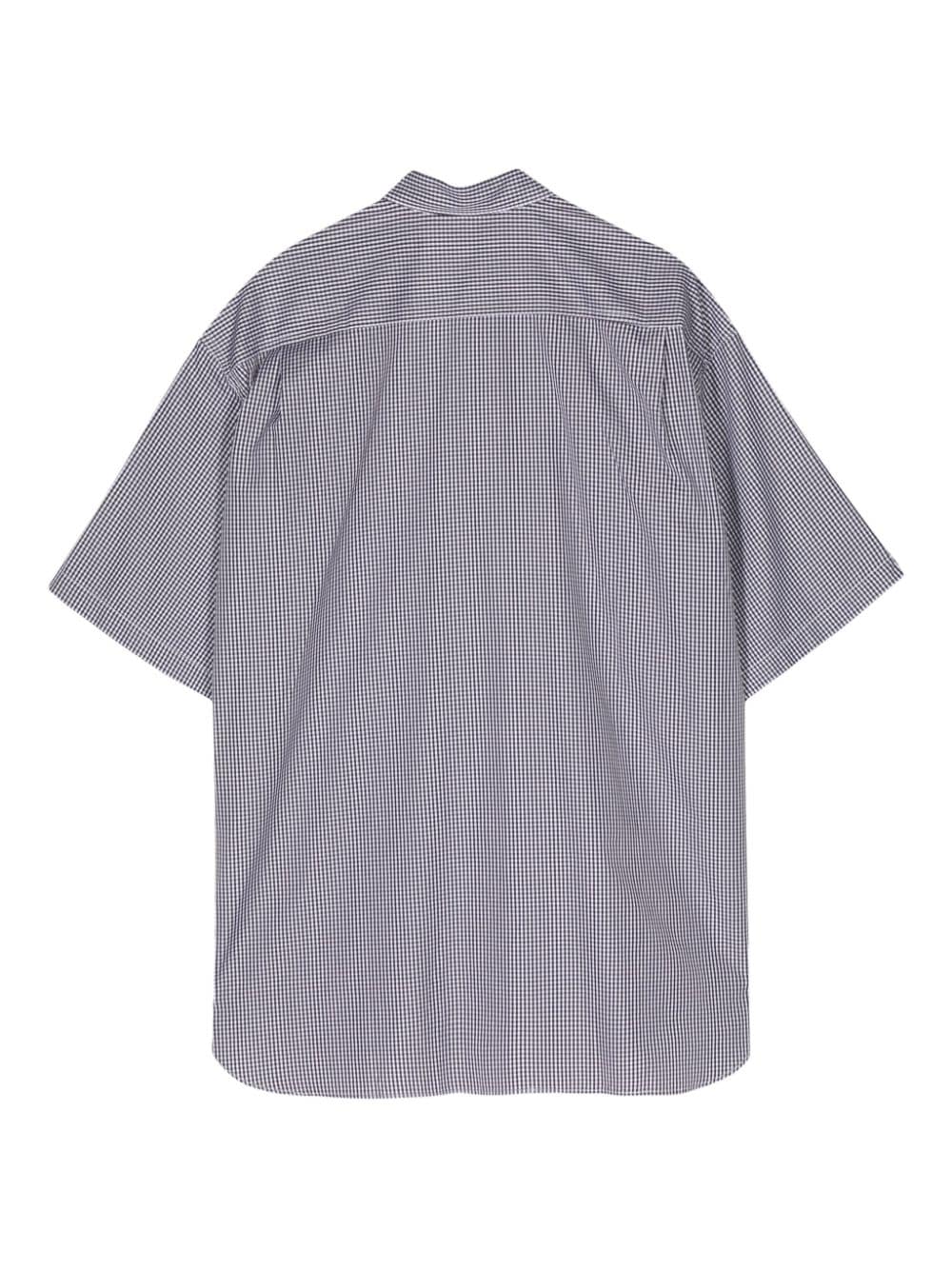 Shop Comme Des Garçons Homme Deux Check-pattern Short-sleeve Cotton Shirt In Schwarz