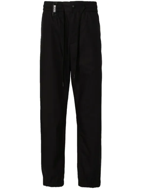 Versace Jeans Couture logo-strap tapered-leg trousers