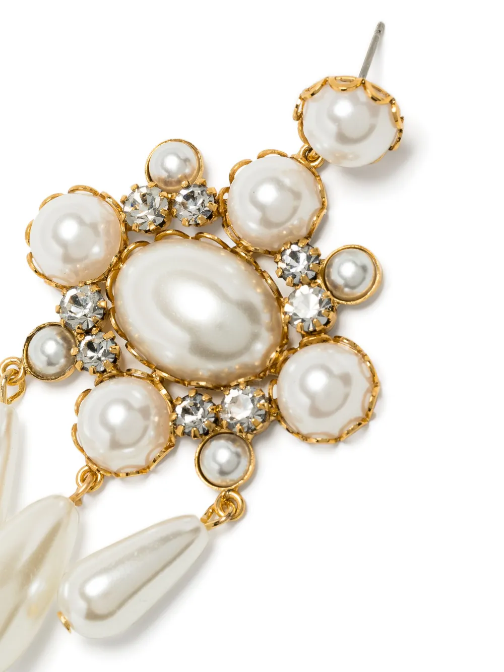 Shop Jennifer Behr Jubilee Faux-pearl Drop Earrings In Weiss