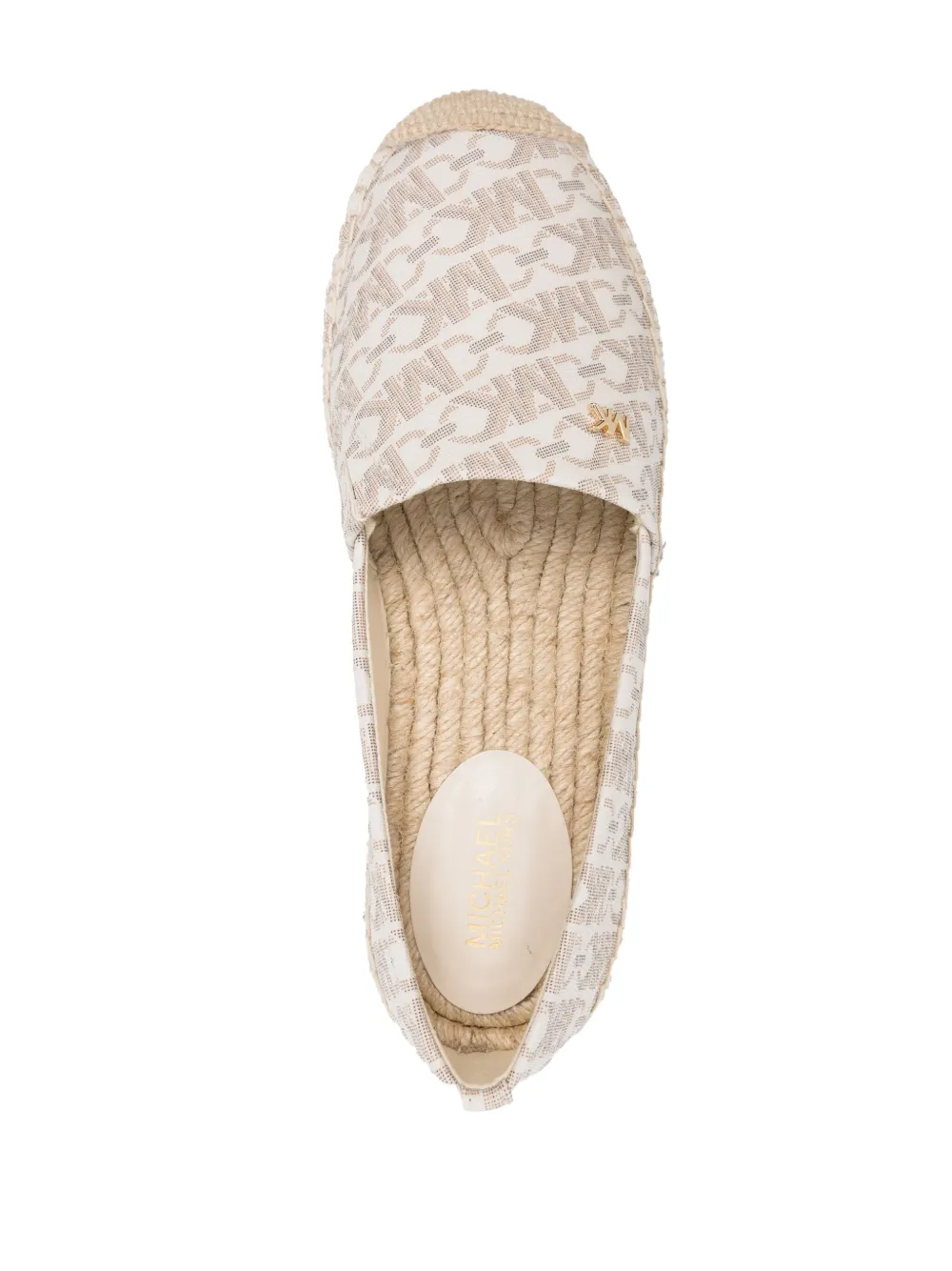 Shop Michael Michael Kors Kendrick Empire Monogram Espadrilles In White