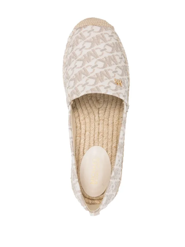 Michael Kors Kendrick Empire Monogram Espadrilles White