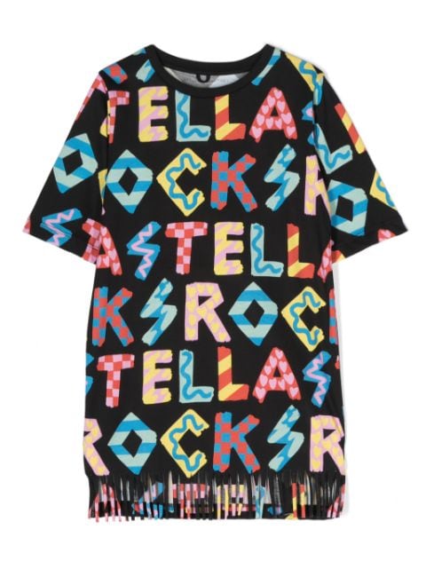 Stella McCartney Kids logo-print cotton T-shirt dress