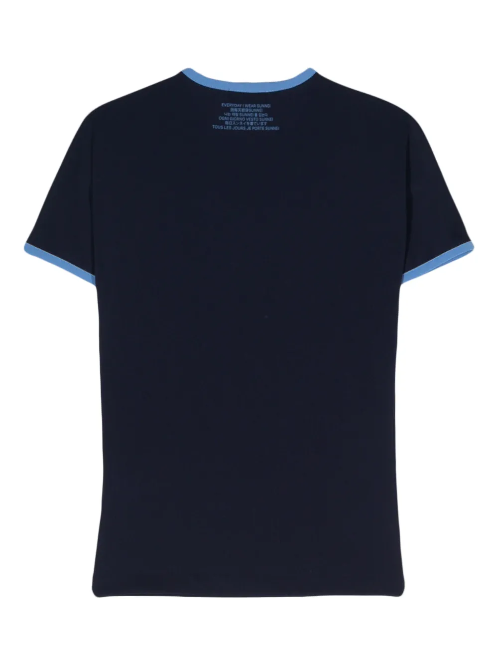 Sunnei contrasting-borders T-shirt - Blauw