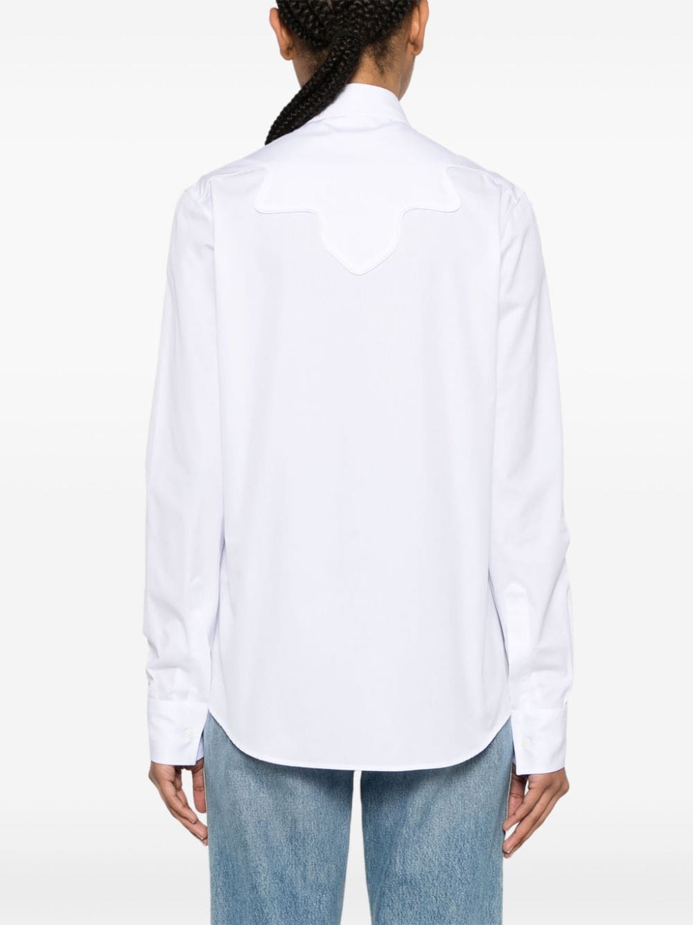 Shop Ermanno Scervino Long-sleeve Cotton Shirt In White