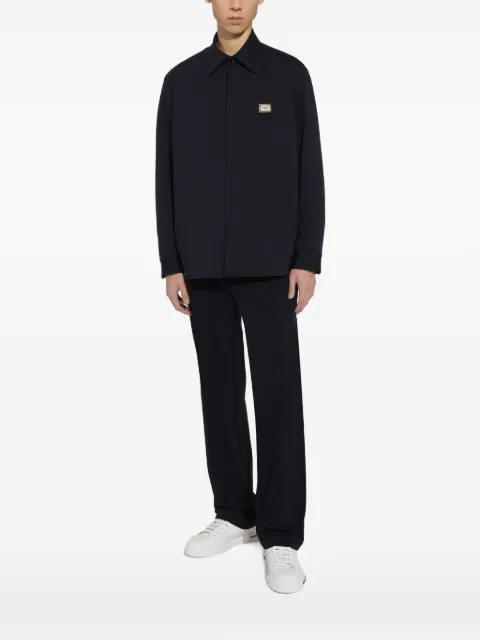 Dolce & Gabbana logo-appliqué shirt jacket