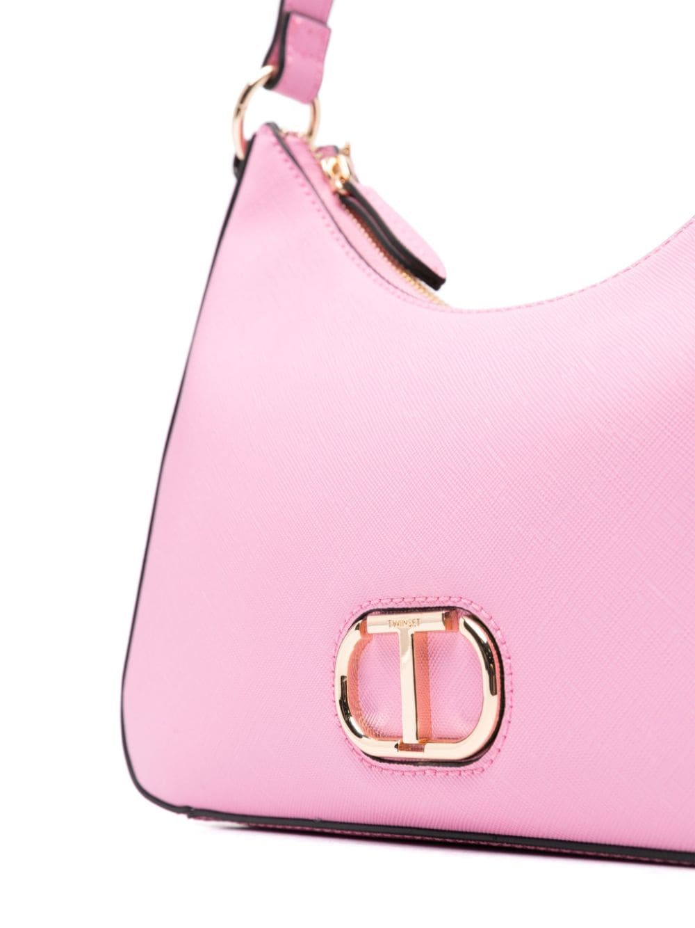 Shop Twinset Logo-plaque Tote Bag In Pink