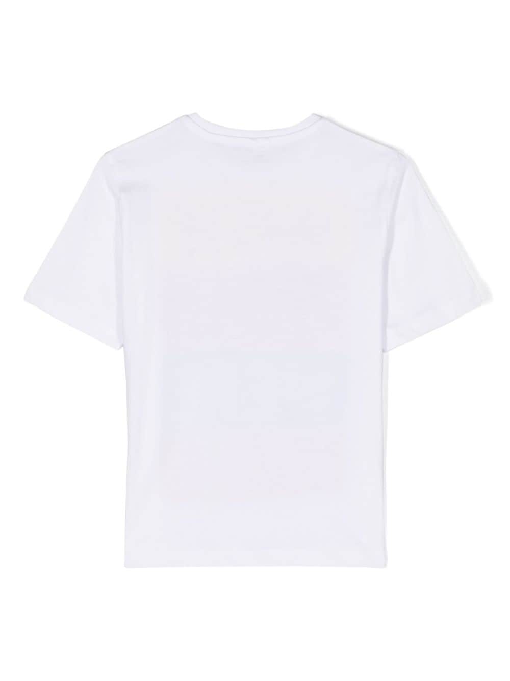 Stella McCartney Kids Wish You Were Here-print cotton T-shirt - Wit