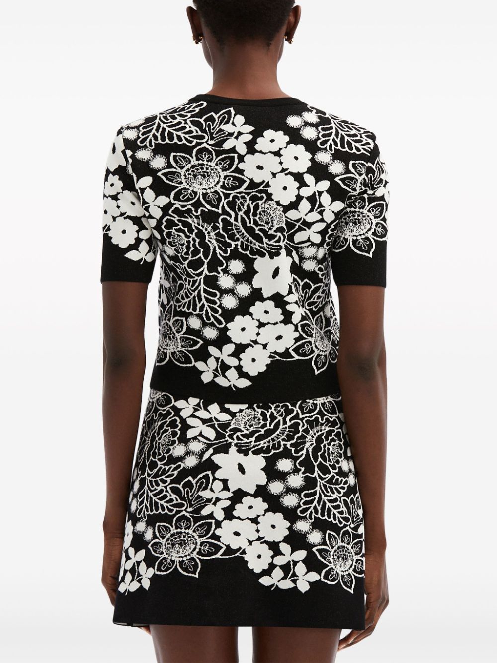 Oscar de la Renta Mixed Botanica vest met print Zwart