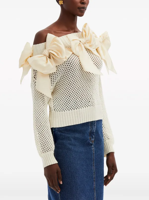 Robe Oscar De La Renta - Tricot Pointelle Métallique Taille XS - NEUVE Avec étiquettes (valeur 2190$)