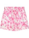 MSGM Daisy-print cotton shorts - Pink