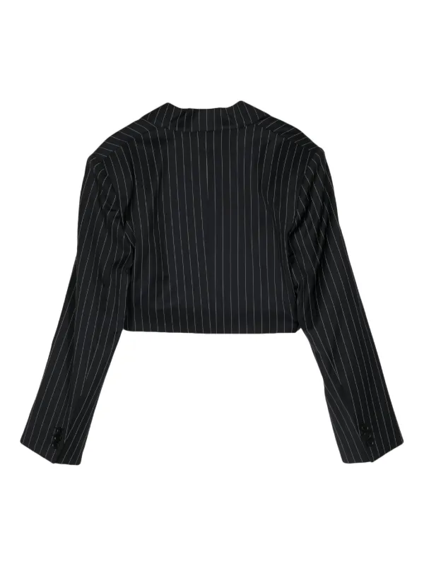 Cropped pinstripe blazer best sale