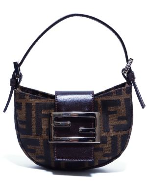 Fendi Pre Owned 1990 2000s Mini Zucca Croissant Bag Farfetch