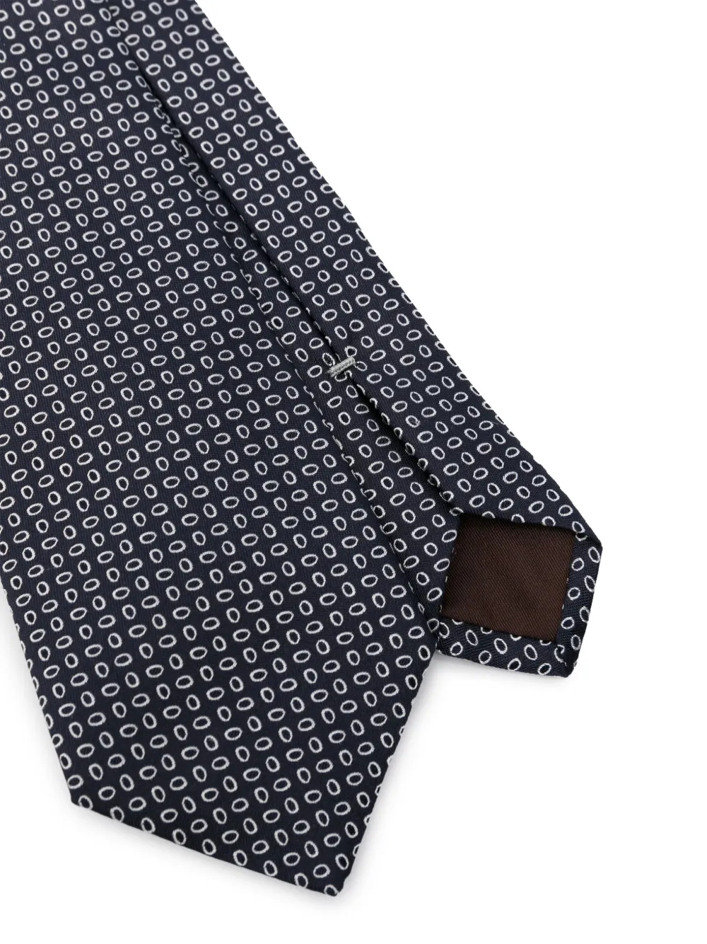 Canali Stropdas met jacquard - Blauw