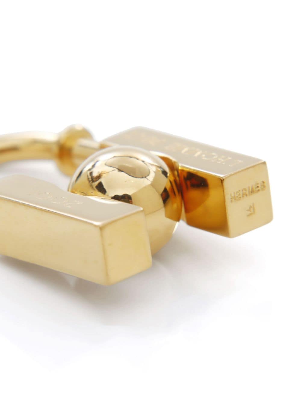 Pre-owned Hermes 2001 L'homme Peut Padlock In Gold