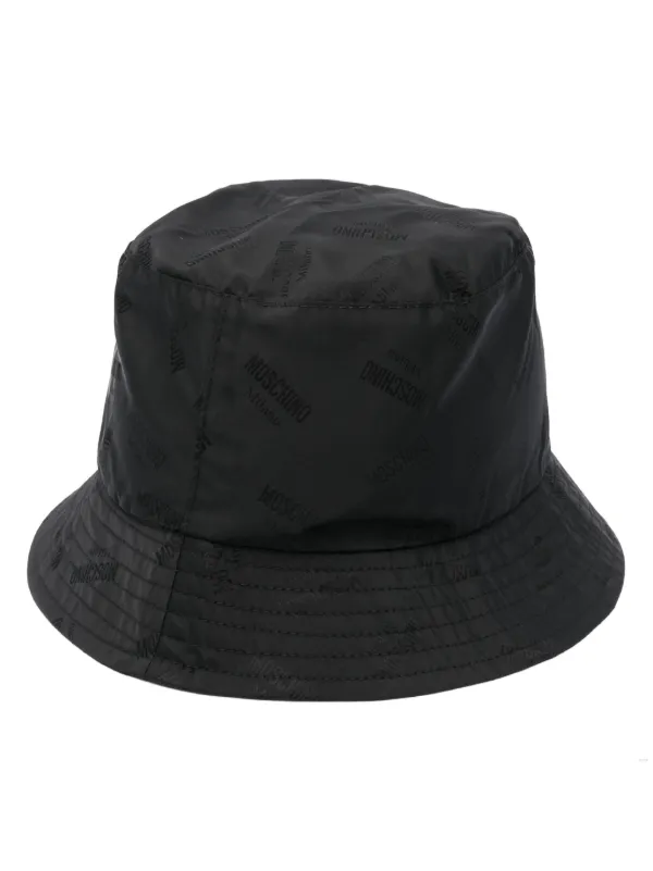 Moschino logo jacquard Bucket Hat Black FARFETCH HK