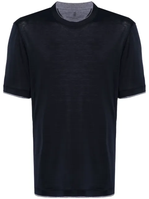 Brunello Cucinelli contrast-trim T-shirt