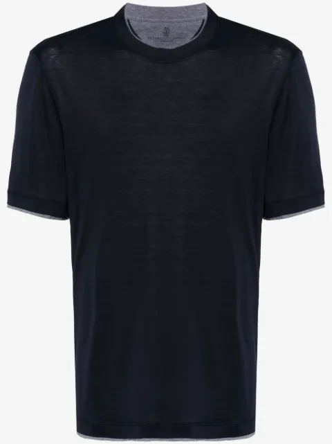 Brunello Cucinelli contrast-trim T-shirt