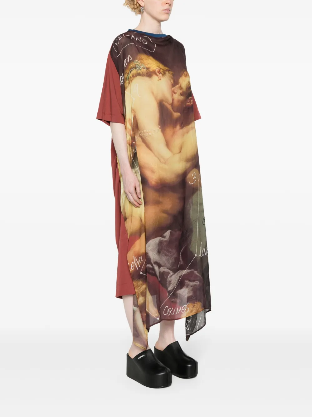 Shop Vivienne Westwood Kiss Swing Dress In Braun