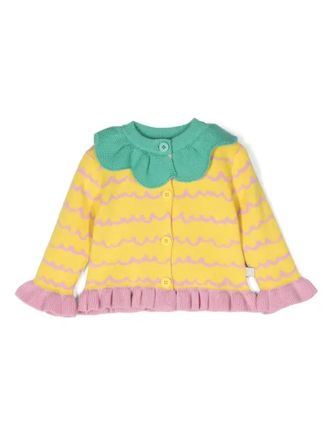 Stella McCartney Kids Pineapple intarsia-knit cotton cardigan