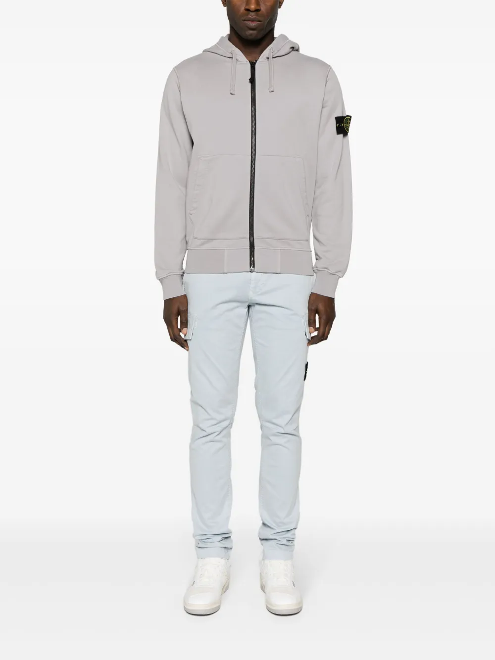 Stone Island Hoodie met Compass-logopatch - Grijs