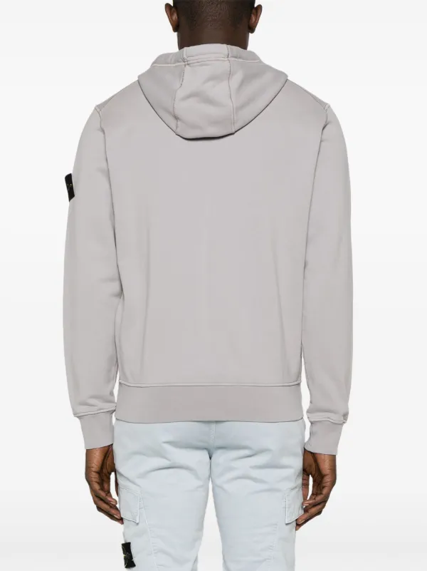 Stone island grey best sale hoodie