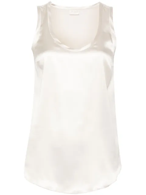 Brunello Cucinelli sleeveless silk-satin top