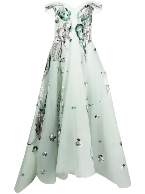 Robe en tulle à une épaule - Saiid Kobeisy - Modalova