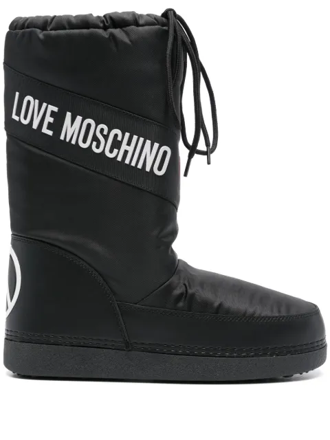 Love Moschino 橡胶logo滑雪靴