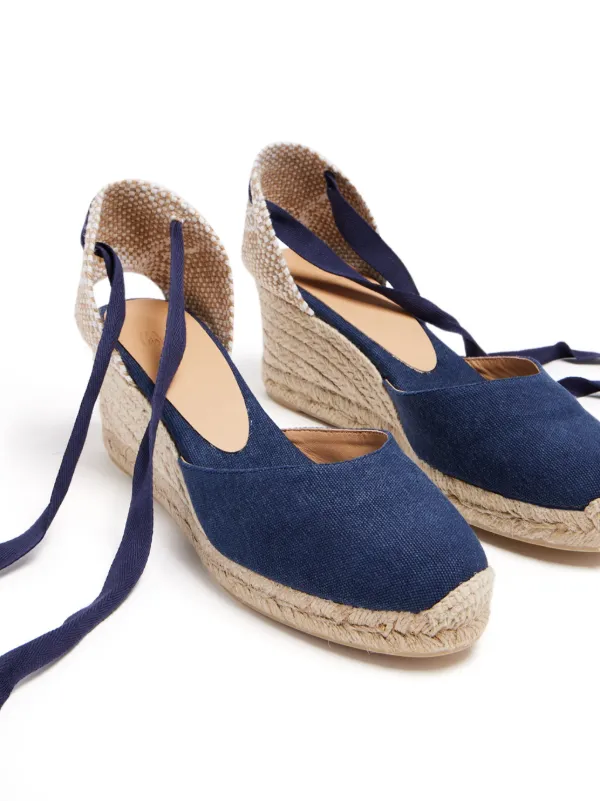 Castañer lace-up 80mm Espadrilles | Blue | FARFETCH JO