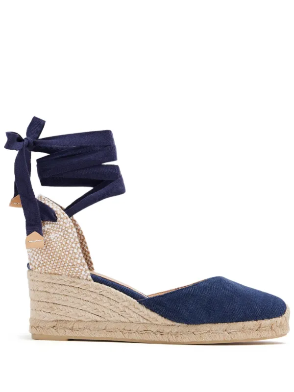 Castañer lace-up 80mm Espadrilles | Blue | FARFETCH JO