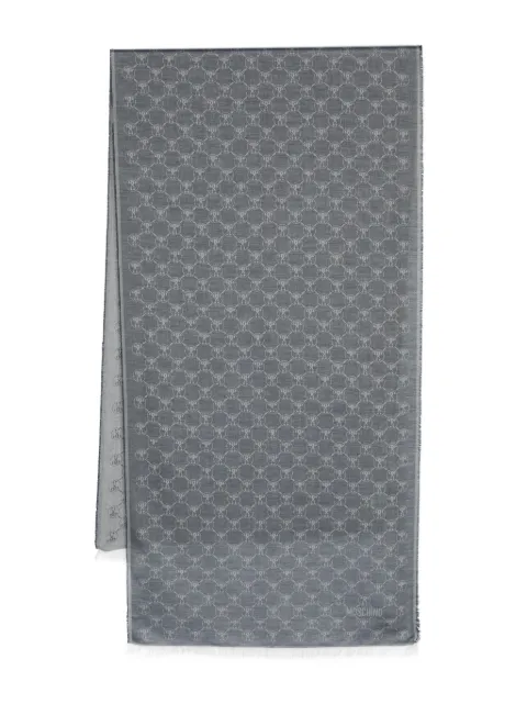 Moschino écharpe frangée à logo en jacquard