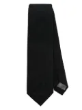 Moschino pointed logo-jacquard tie - Black