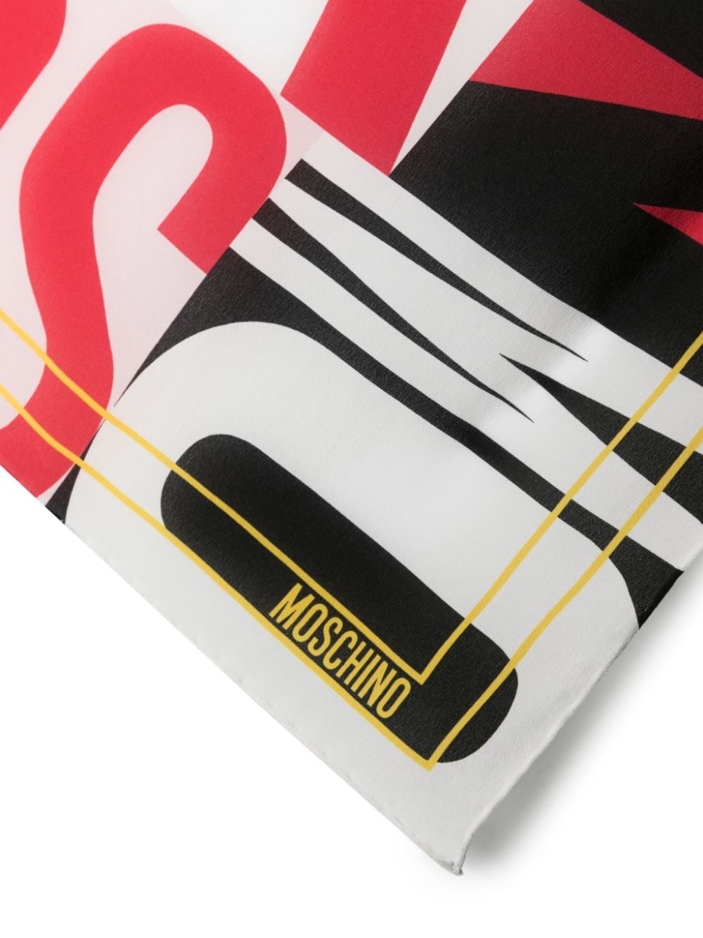 Moschino Zijden sjaal met logo Roze