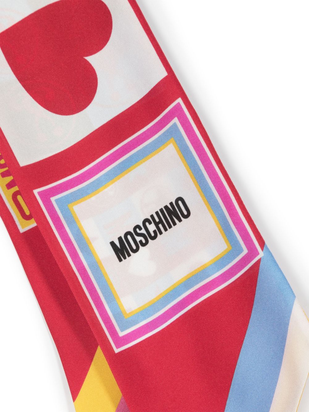 Moschino Sjaal met logo-jacquard Rood